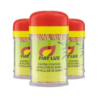 3 Paliteiros de Plastico com 240 Palitos de Dente de Bambu Resistente para Petiscos Fiat Lux em Oferta na Shopee