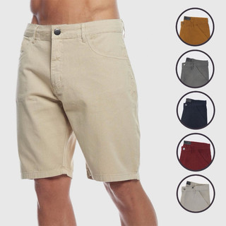 Oscar Bermuda Sarja Colorida Jeans Premium Masculino Diversas Cores/Rasgada em relevo