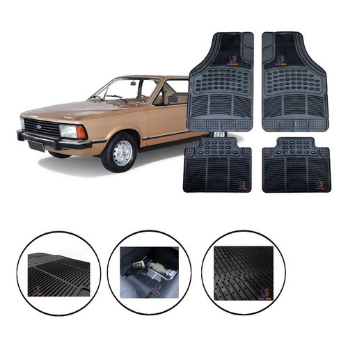 Jogo Tapete Carpete Borracha Ford Corcel 2 1978 A 1986