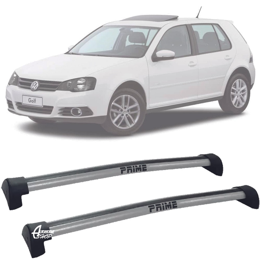 Rack Teto Aluminio Prime VW Golf Sportline 06 14 Prata PR089
