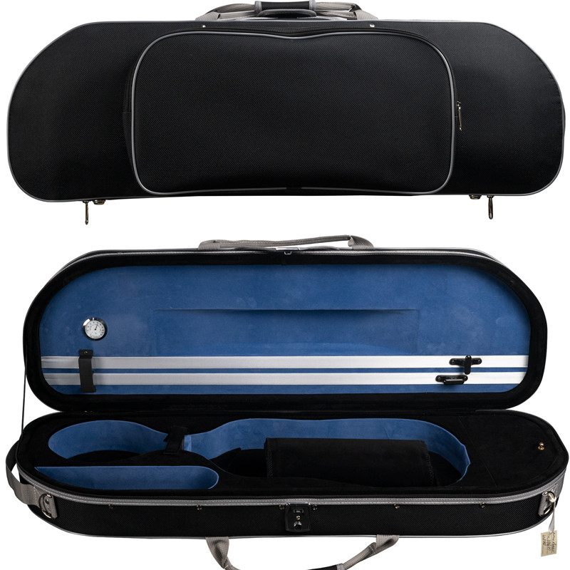 Estojo Case Violino Antoni Marsale SN100 Meia Lua Preto Azul Profissional Luxo