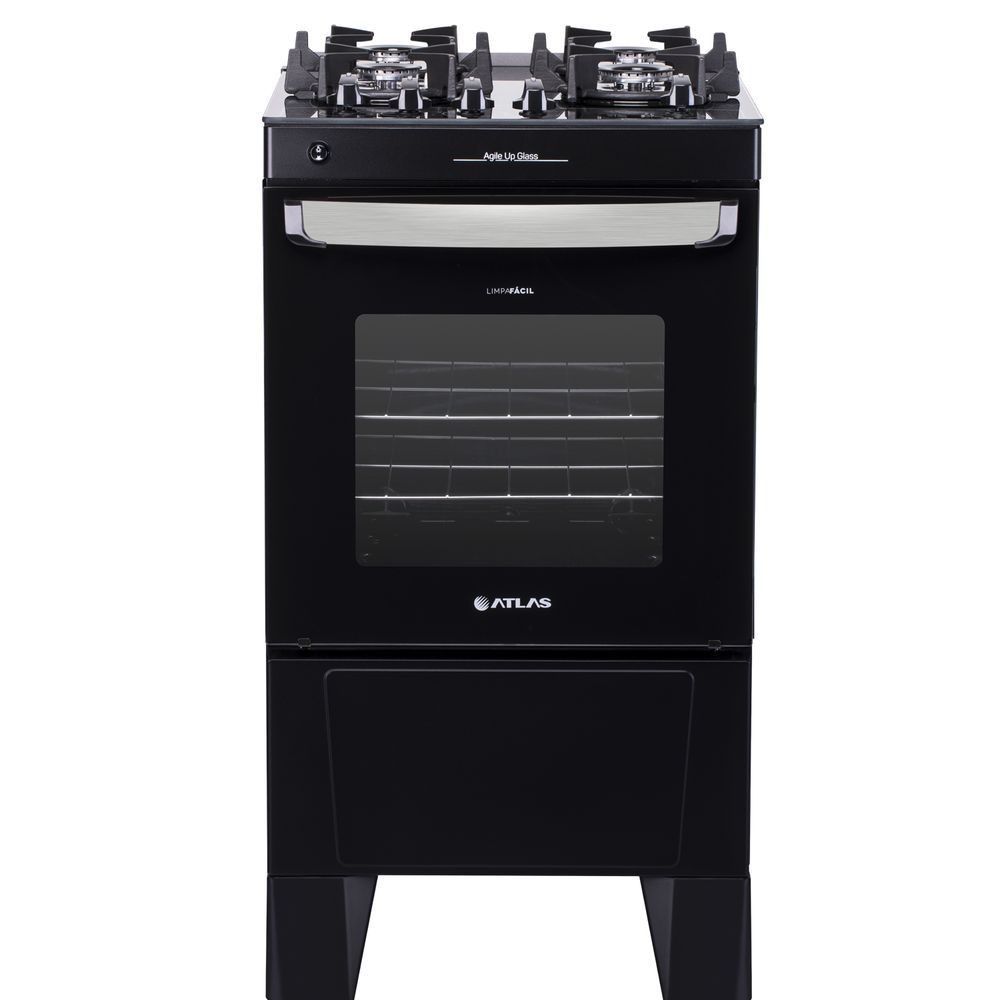 Fogão 4 Bocas Atlas Agile Up Glass com Mesa de Vidro e Acendimento Automatico Preto Bivolt em Oferta na Shopee