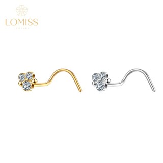 Lomiss Piercing Nariz Nostril Aço Cirúrgico 3 Pedras em Oferta na Shopee