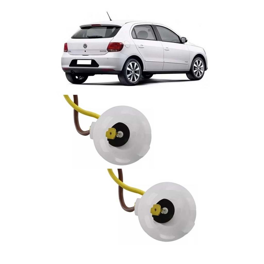 Par Soquete Lampada Lanterna Seta Ré 1 Polo Gol G6 2013 a 2015