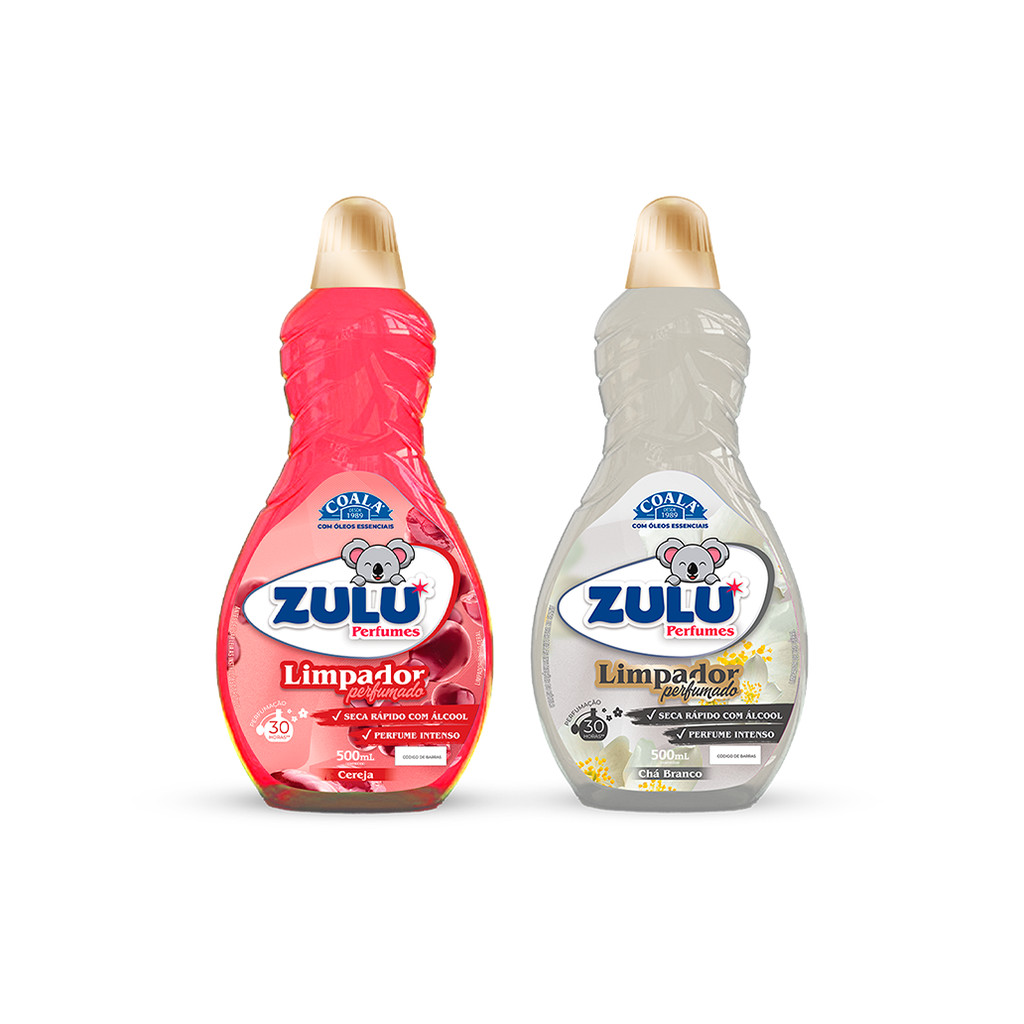 kit Limpador Zulu Perfumes Cereja + Chá Branco 500 ml