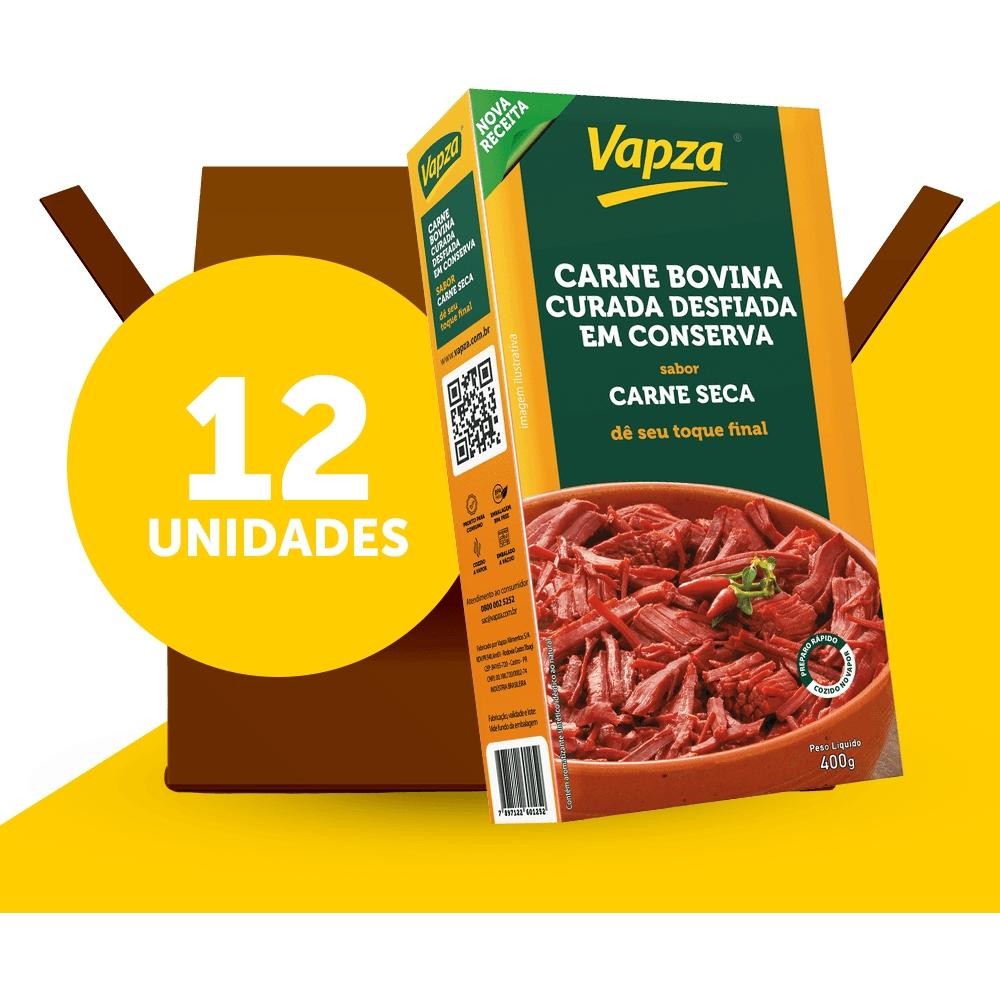 Kit 12 Carnes  Bovina Curada Desfiada   400G Vapza em Oferta na Shopee