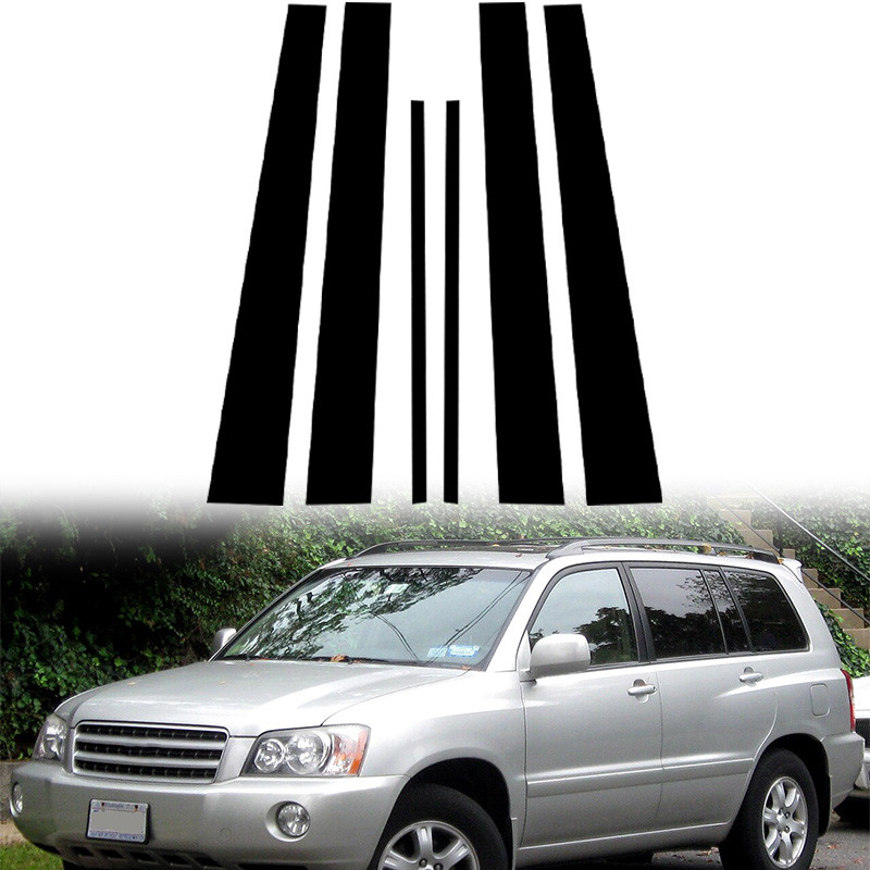 # BEST Pilar Da Porta Do Carro Post Guarnição Adesivos Janela Meio Bc Coluna Capa Anti-Risco Para Toyota Highlander 2001