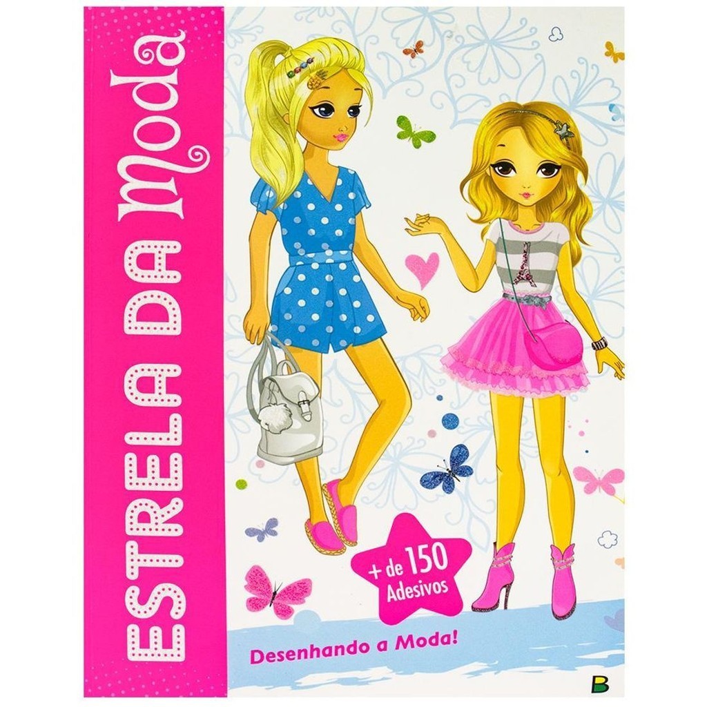 Livros Estrelas da Moda Infantil com adesivos