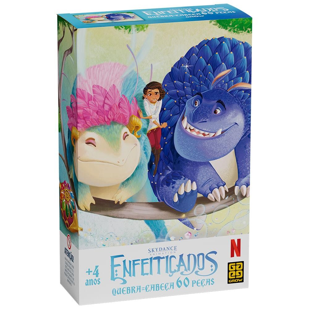 Quebra-cabeça 60 peças Enfeitiçados em Oferta na Shopee
