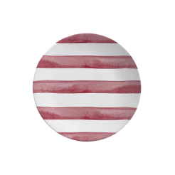 Conjunto com 6 Pratos de Sobremesa Coup Pink Trace Ø21cm Cerâmica Alleanza