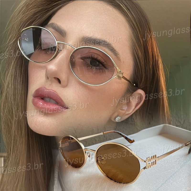 Novo Oval Metal Olhos De Gato Óculos De Sol Para Mulheres Homens Europeu Americano Pequeno Quadro Elípticos Ao Ar Livre em Oferta na Shopee