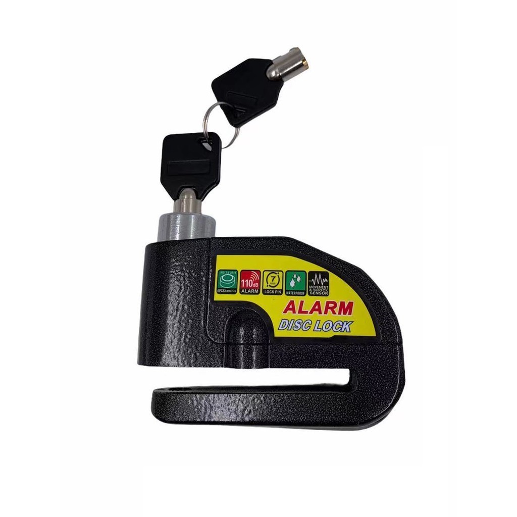 Trava De Disco Cadeado Tranca Moto Antifurto Com Alarme Sonoro Universal Freio a disco Cores