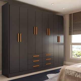 Guarda-Roupa Casal Hilton 8 Portas 6 Gavetas - Panorama Móveis em Oferta na Shopee