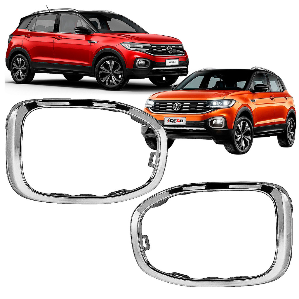 Aro Cromado Farol Milha T-Cross 2018 2019 2020 2021 a 2024