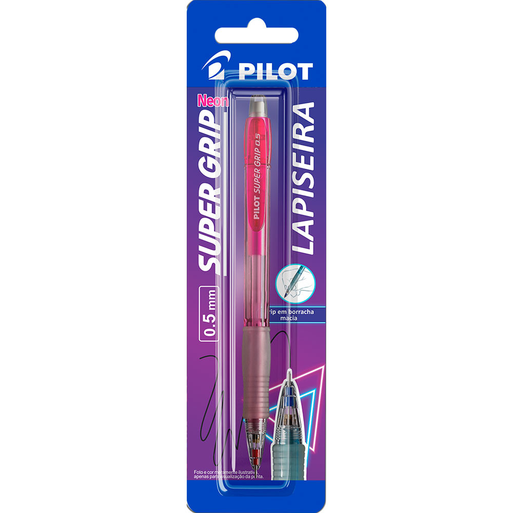 Lapiseira 0.5mm Super Grip Vermelha Neon H-185 com 1 unidade Pilot em Oferta na Shopee