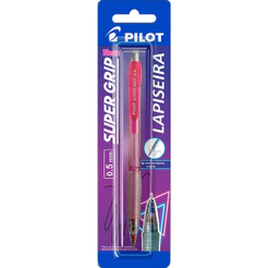 Lapiseira 0.5mm Super Grip Vermelha Neon H-185 com 1 unidade Pilot