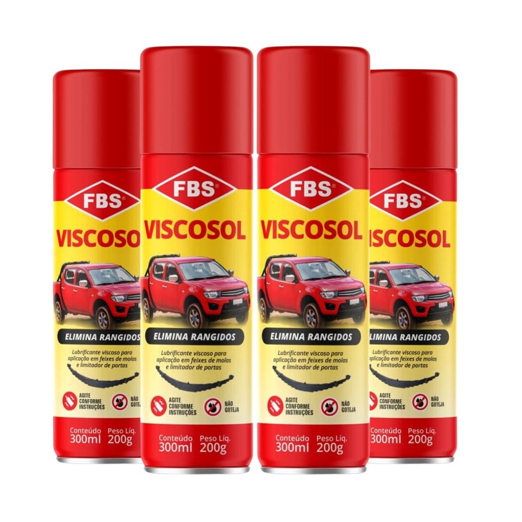 Kit 4 Eliminador De Rangido - Viscosol 300ml Splay