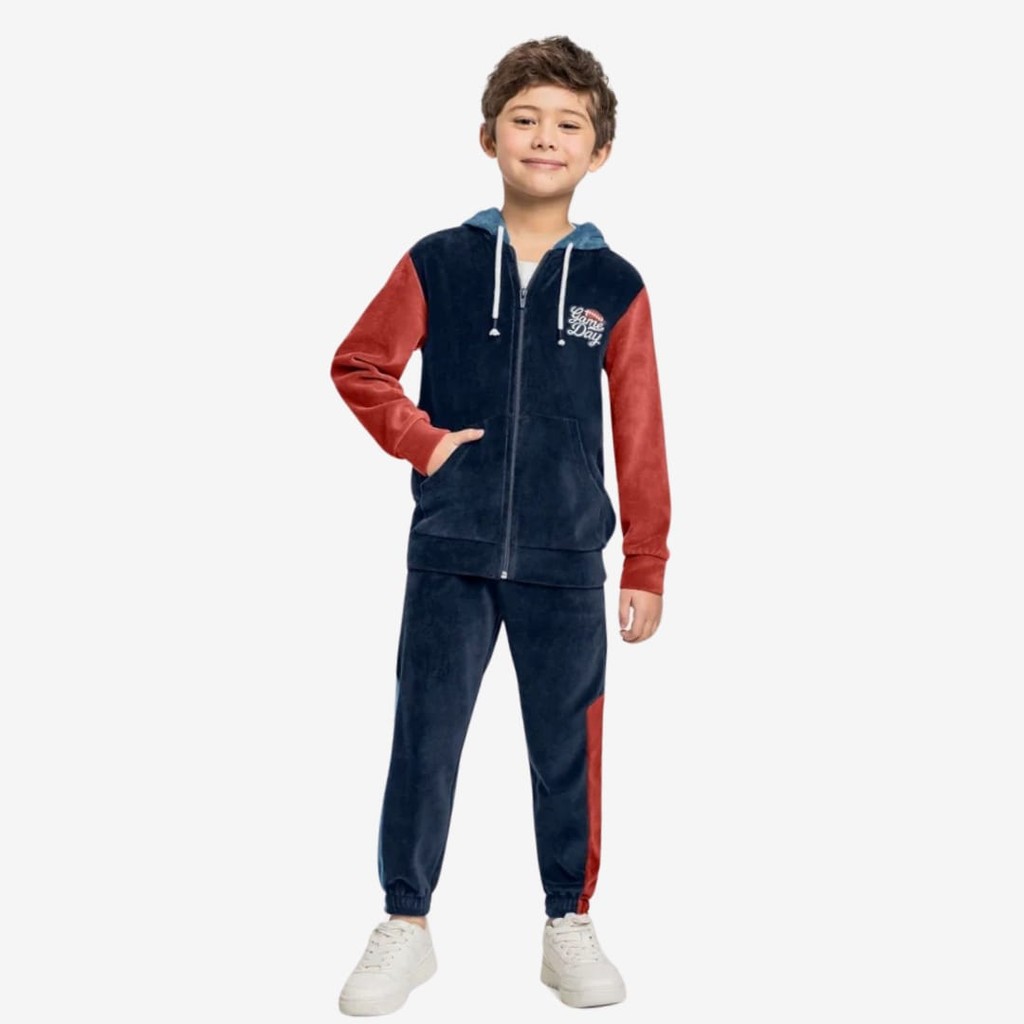 Conjunto Infantil Masculino em Plush  Azul - Trick Nick