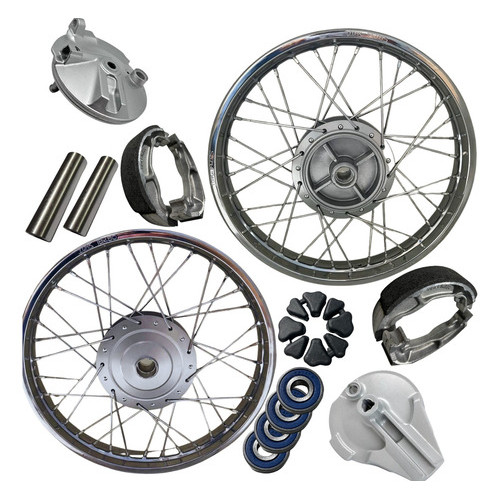 Par Roda Raio 4mm Cg Fan Titan 150 C/espelhos/espaçador