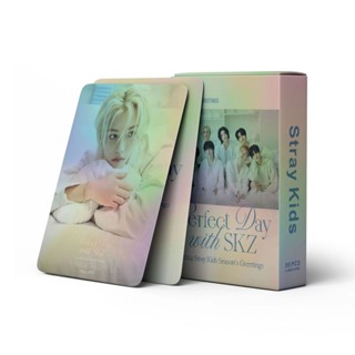 55 Pçs/set KPOP Stray Kids Cartões De Fotos Laser Dia Perfeito Álbum De Saudações Da Temporada Coleção De LOMO em Oferta na Shopee