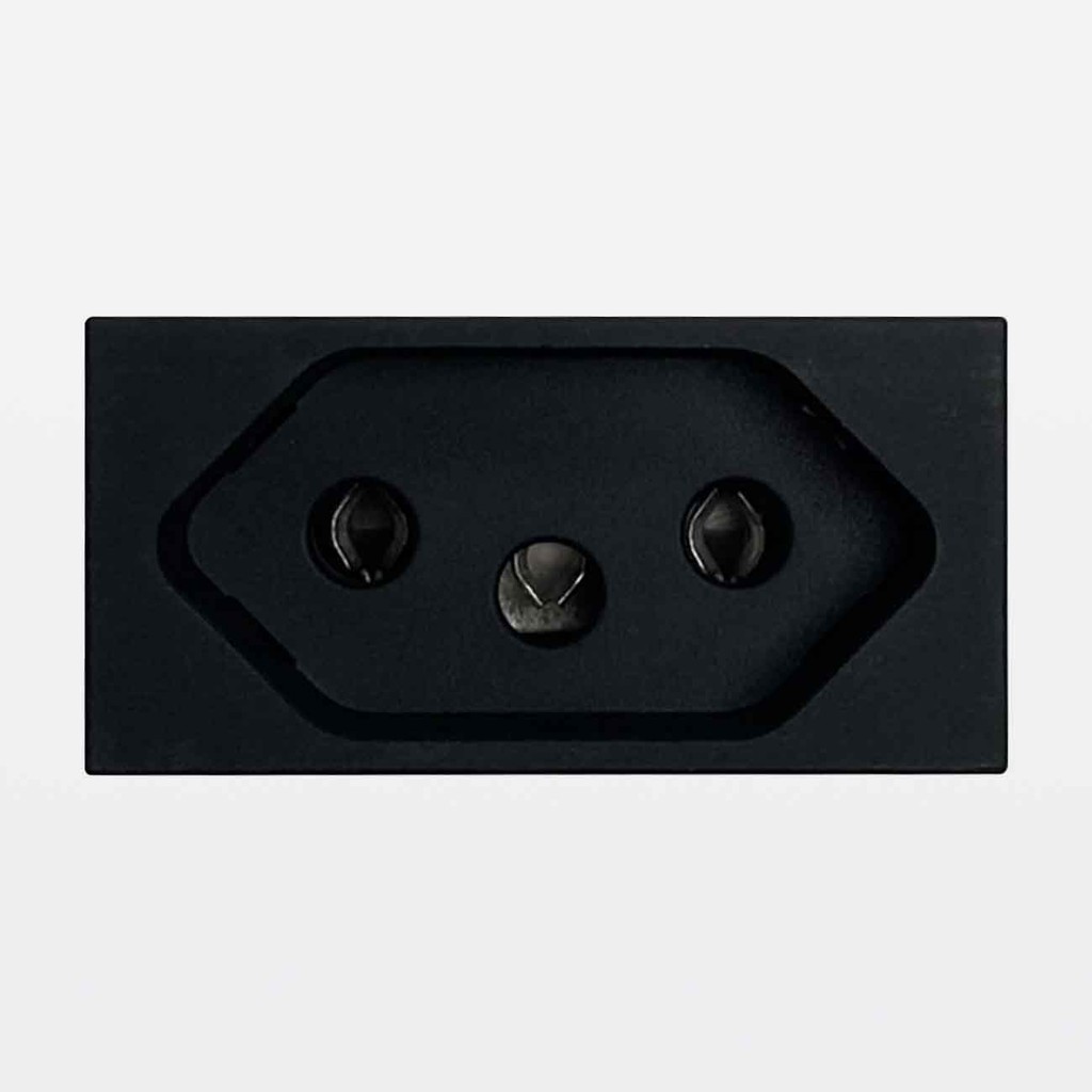 Módulo Tomada 20A Preto 2P+T MatixGo JB4166 Legrand Bticino Borne Parafuso