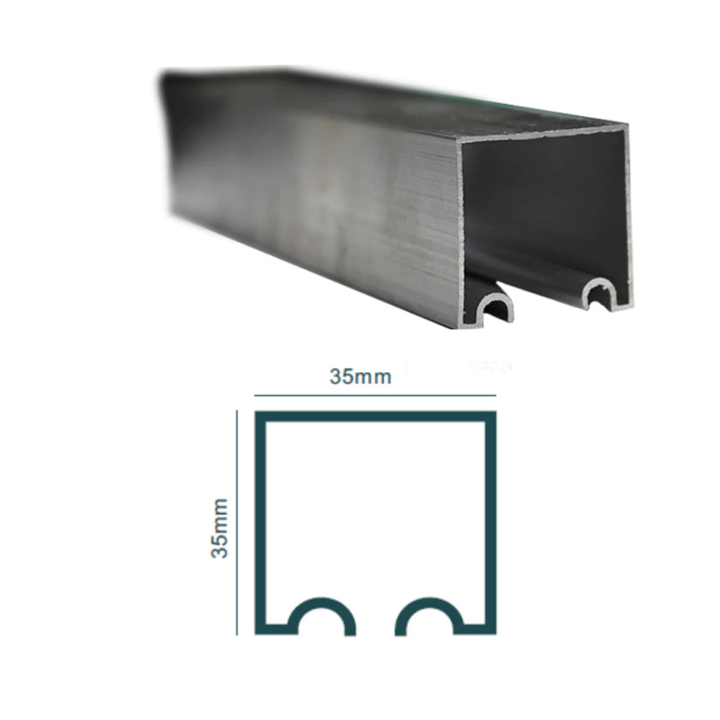 Barra de trilho para porta de correr 35mmx35mm em Oferta na Shopee