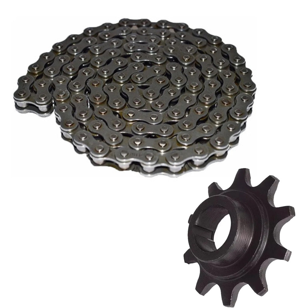 Kit Corrente 415h e Pinhão 10 Dentes Do Motor Moskito 80cc