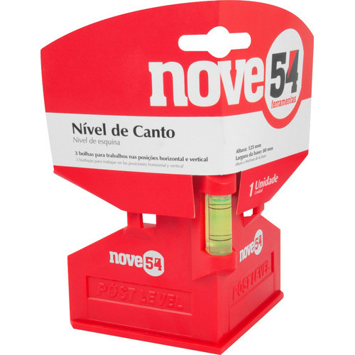 Nível plástico para canto base magnética, 2 bolhas horizontais e 1 bolha vertical Nove54 em Oferta na Shopee