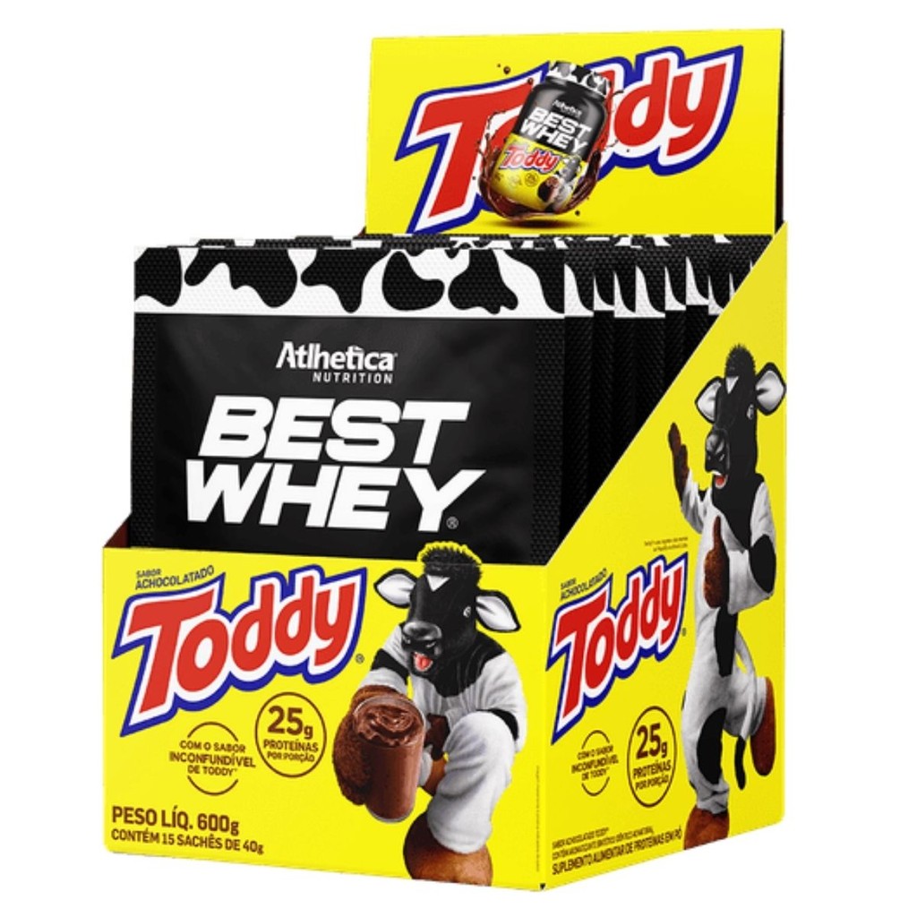 Best Whey Toddy C/15 Saches de 40g - Atlhetica Nutrition em Oferta na Shopee