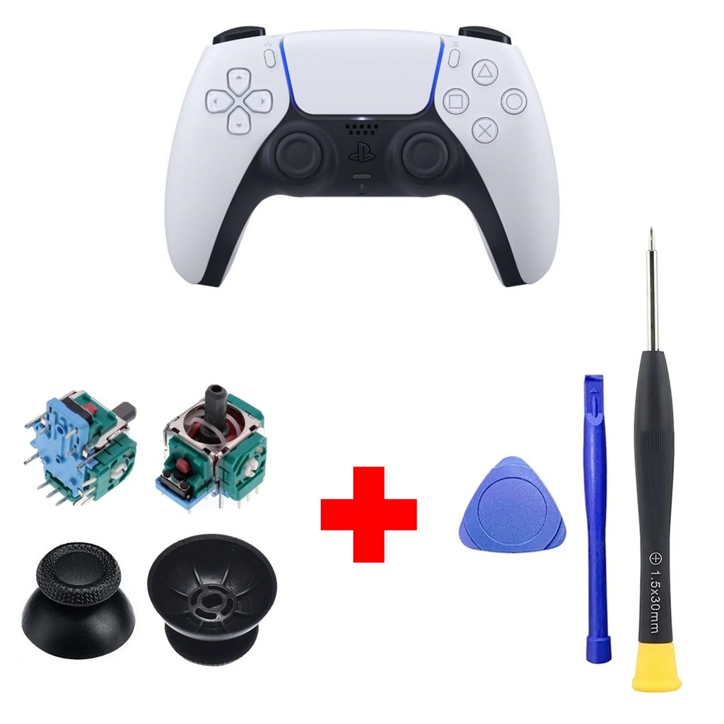 Kit 7 Peças Ferramenta Botão e Analógico ALPS Verde Reparo Para Controle Playstation Ps5 Dualsense