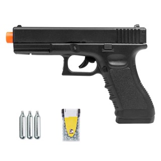 Pistola de Pressão G17 6mm Preta - Rossi + Acessórios em Oferta na Shopee