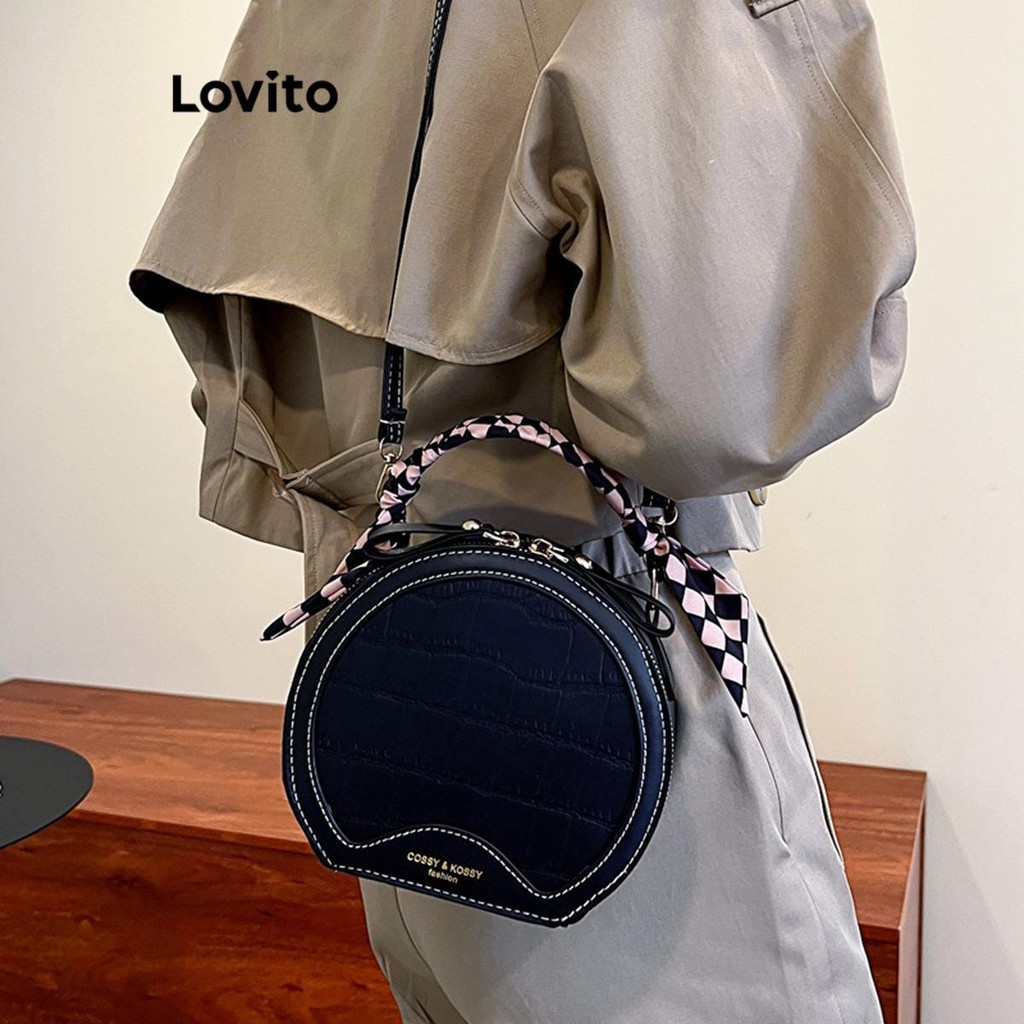 (Trendy) Lovito Elegante Cor Combinando Pequena Bolsa De Ombro Para Mulher LFA63051 - Women Bags