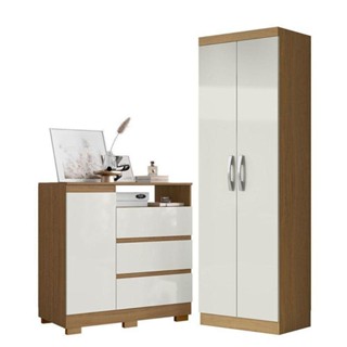 Cômoda Sapateira 2014143 E Armário Multiuso New 2000192 Atacama Off White - Aramóveis - Qualidade Garantida em Oferta na Shopee