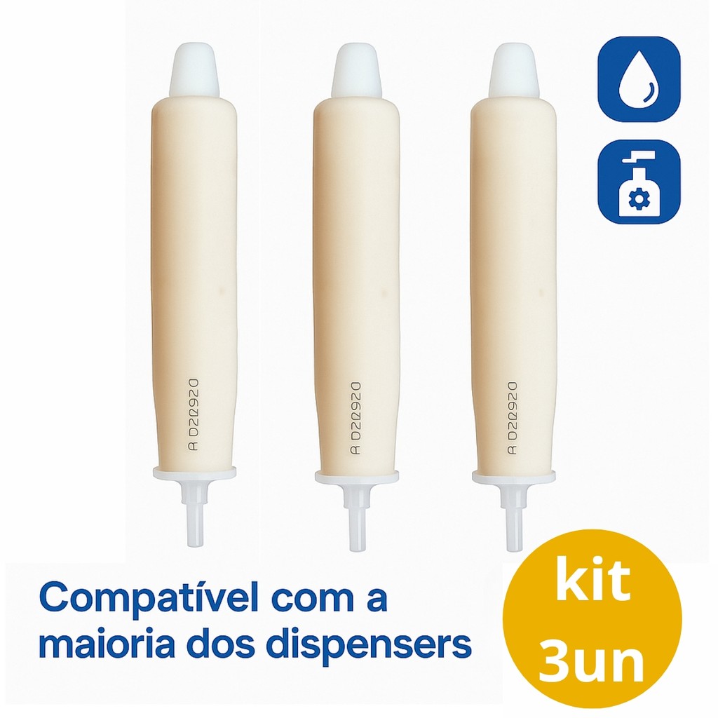 kit 3 Válvula de Borracha P/ Reservatório de Dispenser de Sabonete Líquido Nobre
