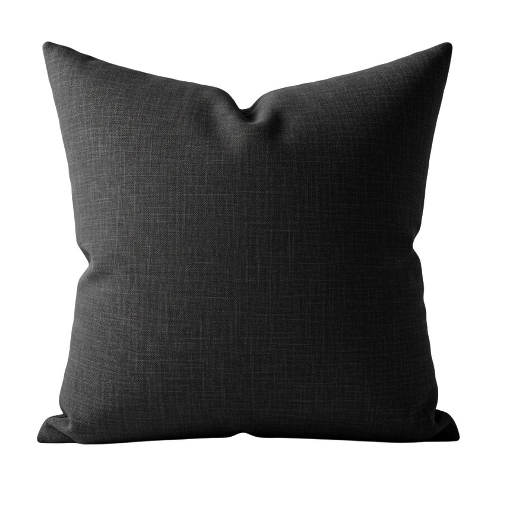 Kit 2 capas almofada preta linho 45x45 sofá moderno casa para sofá quarto poltrona decorativa minimalista