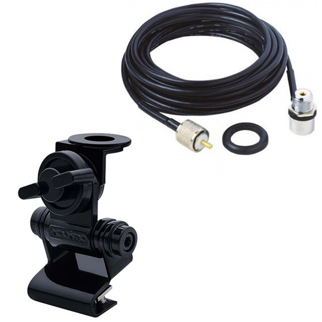 Suporte Antena Px Vhf Porta Malas M-600 Cabo 3,5mts M-801k