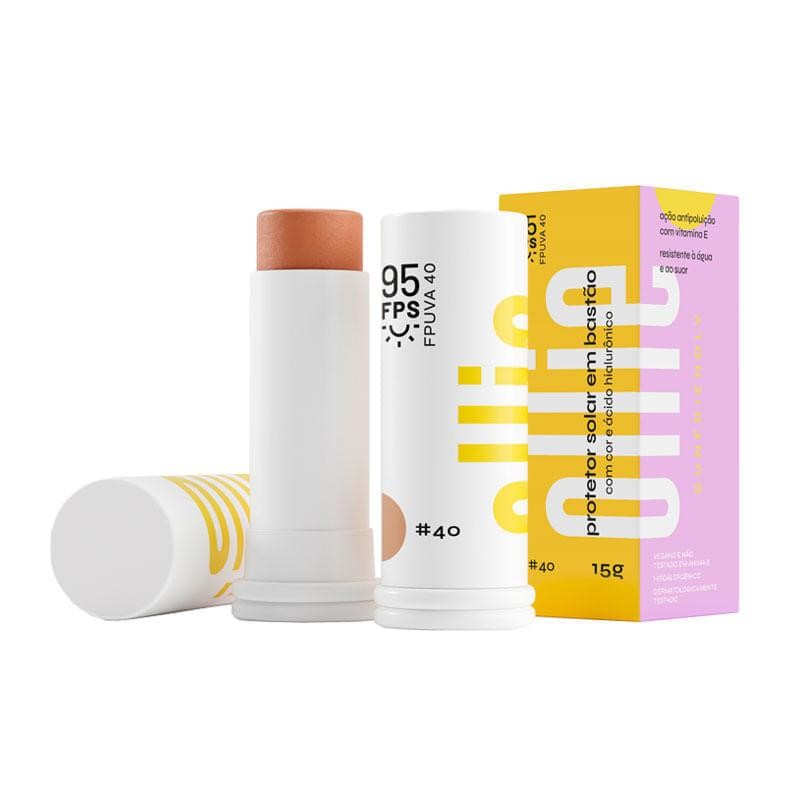 Protetor Solar Facial em Bastão Ollie FPS95 Cor #40 15g em Oferta na Shopee