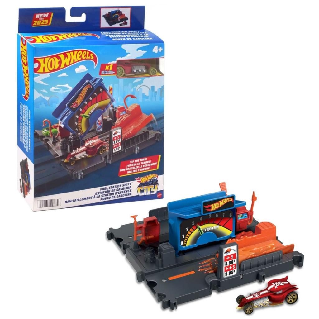 Hot Wheels City Pista Posto de Gasolina com Veículo - Interativo e Criativo para Crianças