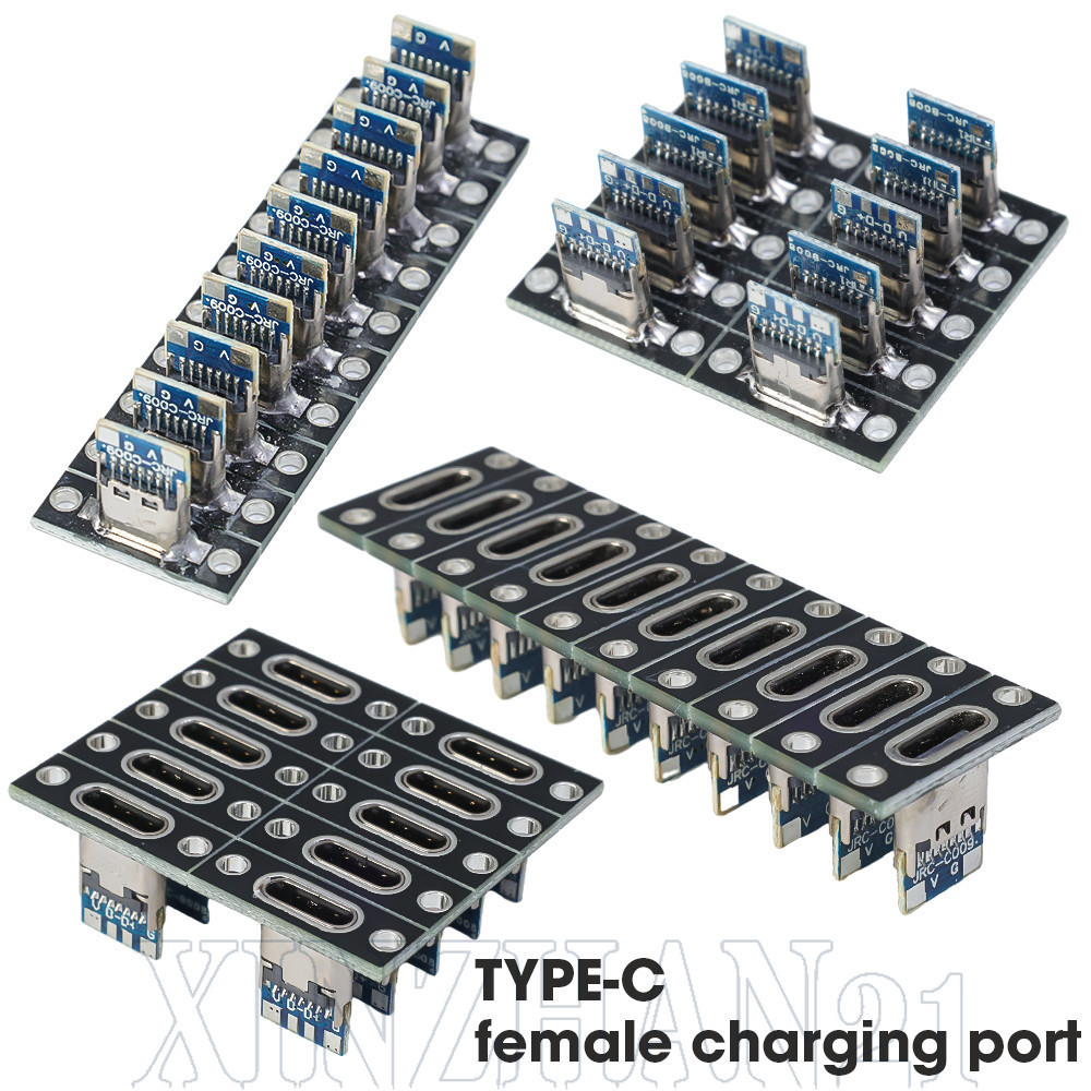 Soquete USB 3.1 Tipo C De 5/20 Unidades-Conector Fêmea 2 Pinos 4-Com Placa De Fixação De Parafuso De Porta De Carregamen