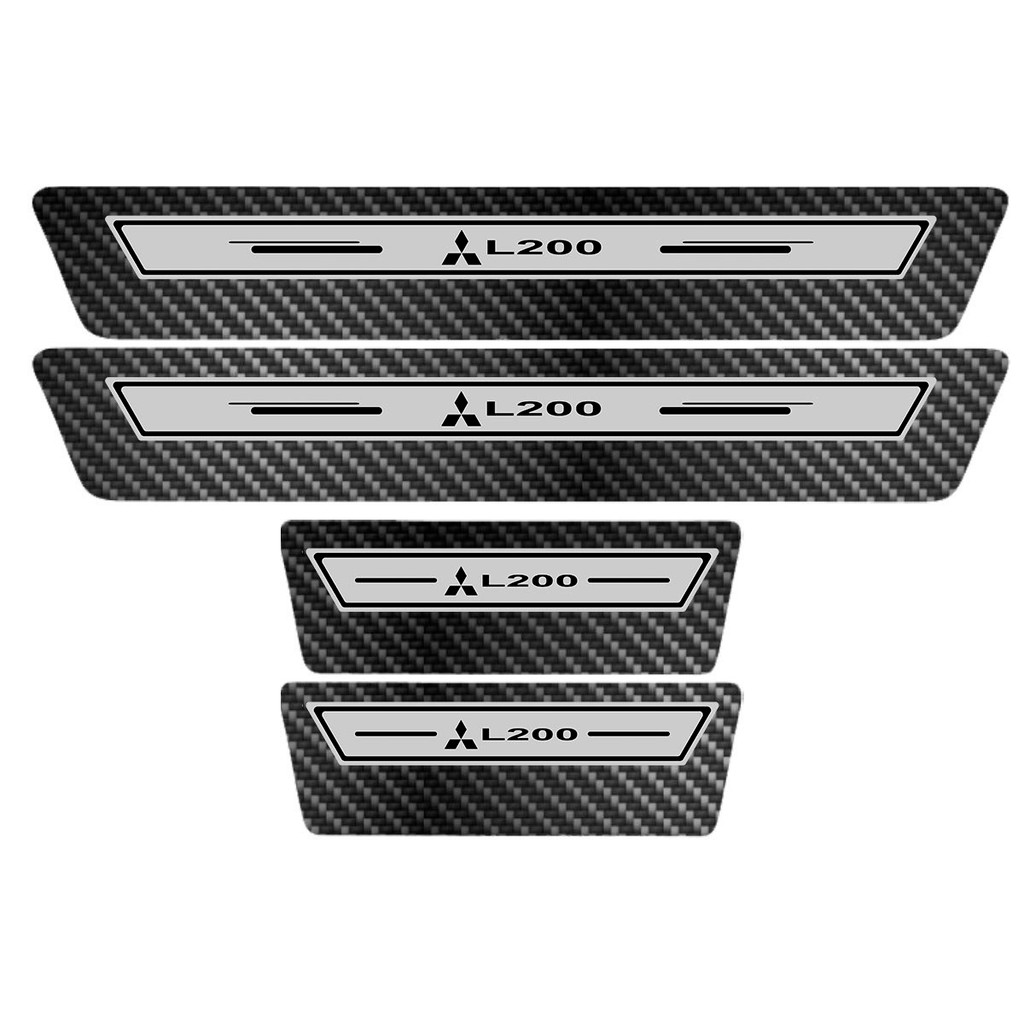 Soleira Porta Premium Prata Carbono L200 21 22 23 2024 2025