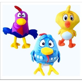 Kit 3 Pelucias Turma Da Galinha Pintadinha De Pelúcia