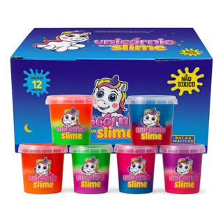 12 Slime Unicórnio Puxa Puxa 180g Massinha Geleca Amoeba em Oferta na Shopee