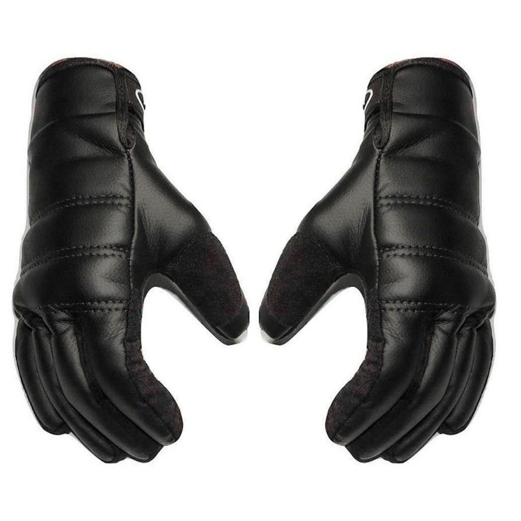 Luvas Retrô de Couro para Motocicleta / Luvas Impermeáveis para Moto/Fecho Zíper
