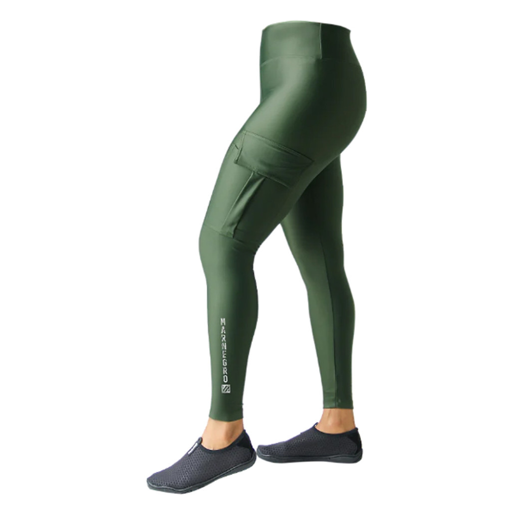 Calça Pesca Feminina Mar Negro Legging Sports Proteção UV50+ Cor Musgo