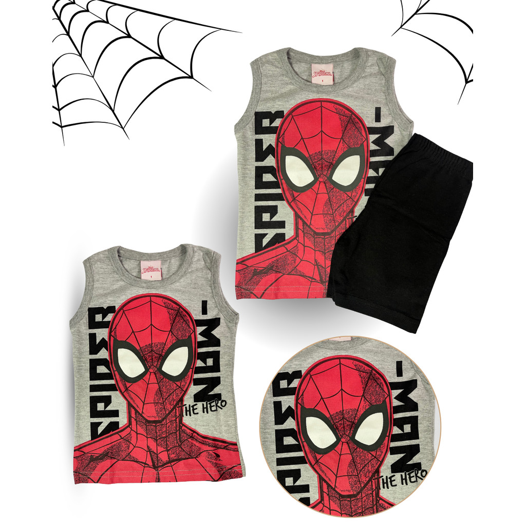 Conjunto Regata e Short Homem Aranha Brandili REF:24616