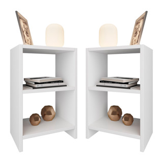 Kit 2 Mesas de Cabeceira Pequena e Elegante Estilo Minimalista Ibiza em Oferta na Shopee