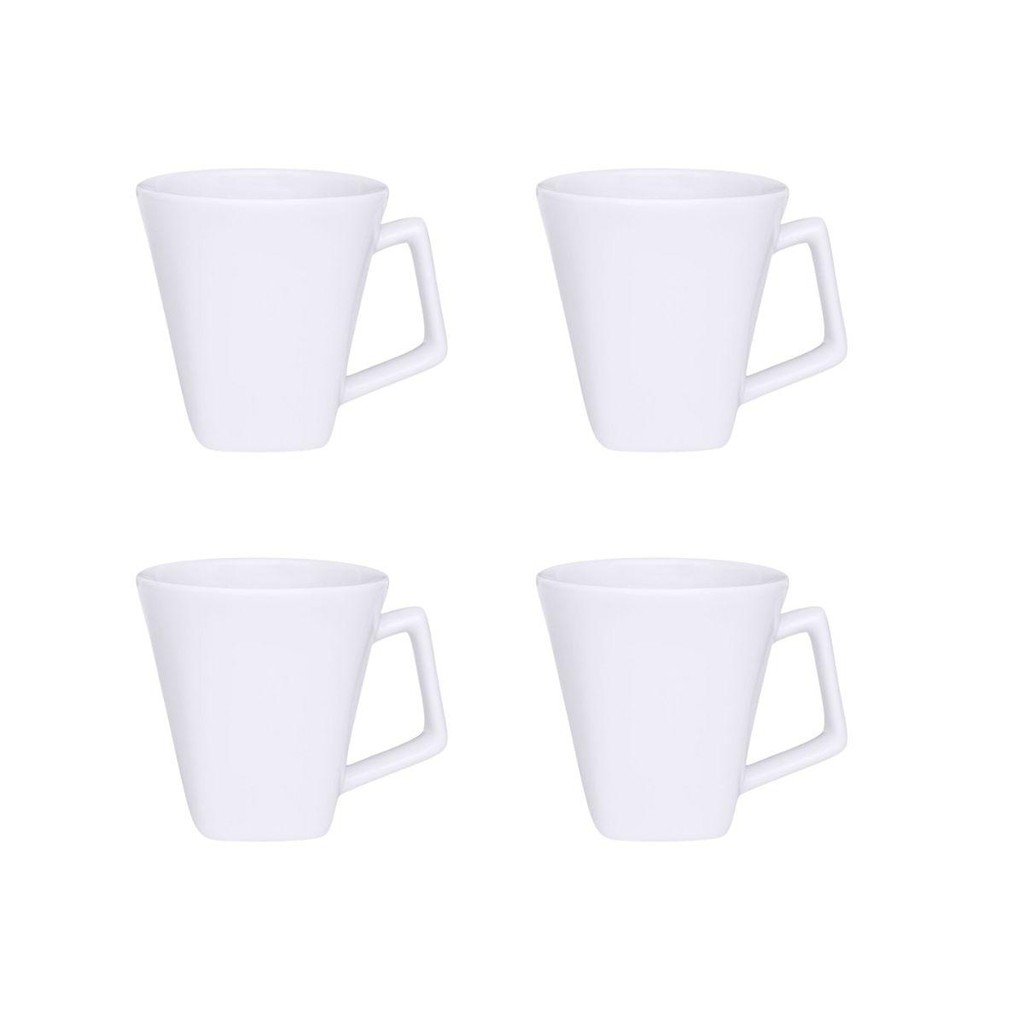 Jogo de 4 canecas Mini Quartier 220 ml Oxford Branco em Oferta na Shopee