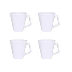 Jogo de 4 canecas Mini Quartier 220 ml Oxford Branco