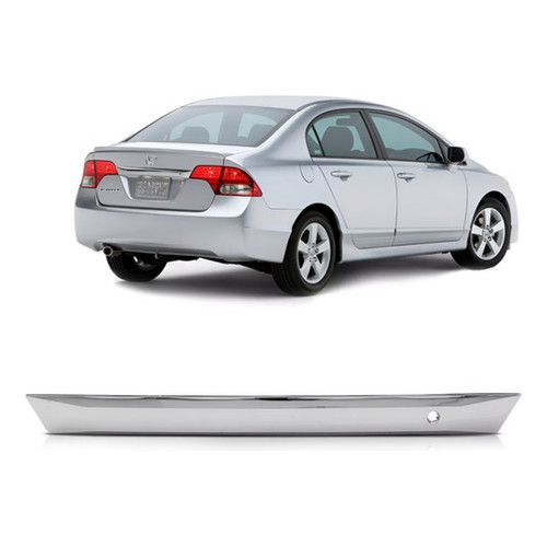 Friso Tampa Traseira Cromado New Civic 2007 2008 2009 2011