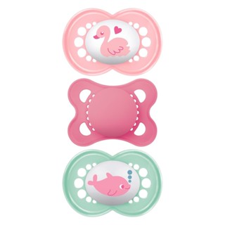 Kit com 3 Chupetas Original Bico de Silicone 0m+ Rosa - MAM em Oferta na Shopee
